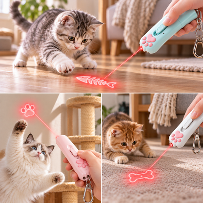 Multifunctional USB Rechargeable Pet Laser Toy