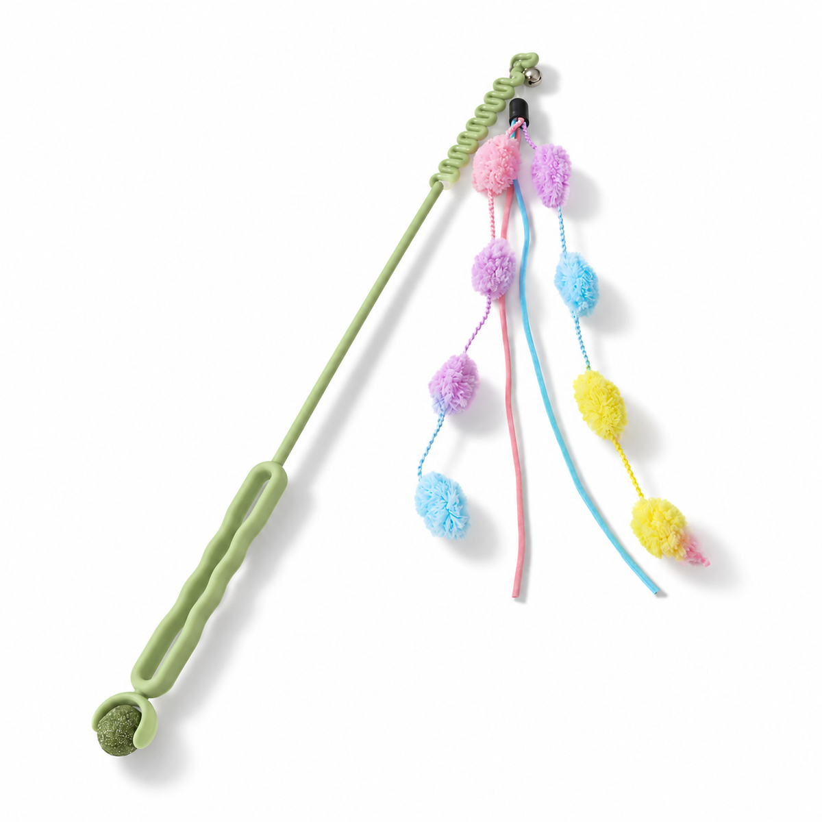 Wave-Style Catnip Ball Cat Teaser Wand